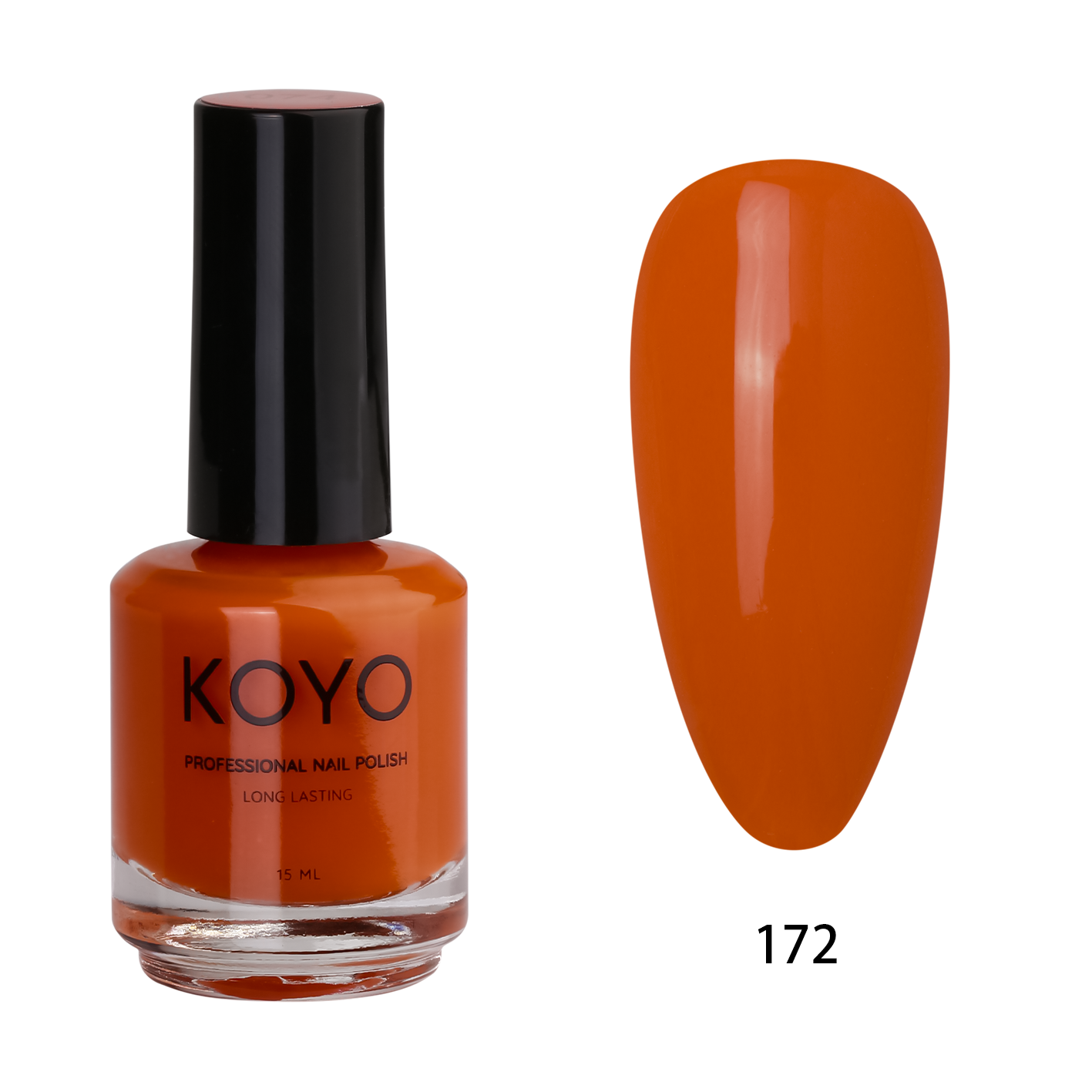 לק ג'ל מקצועי KOYO קויו 15 מ"ל גוון 172 בכיסוי מושלם
