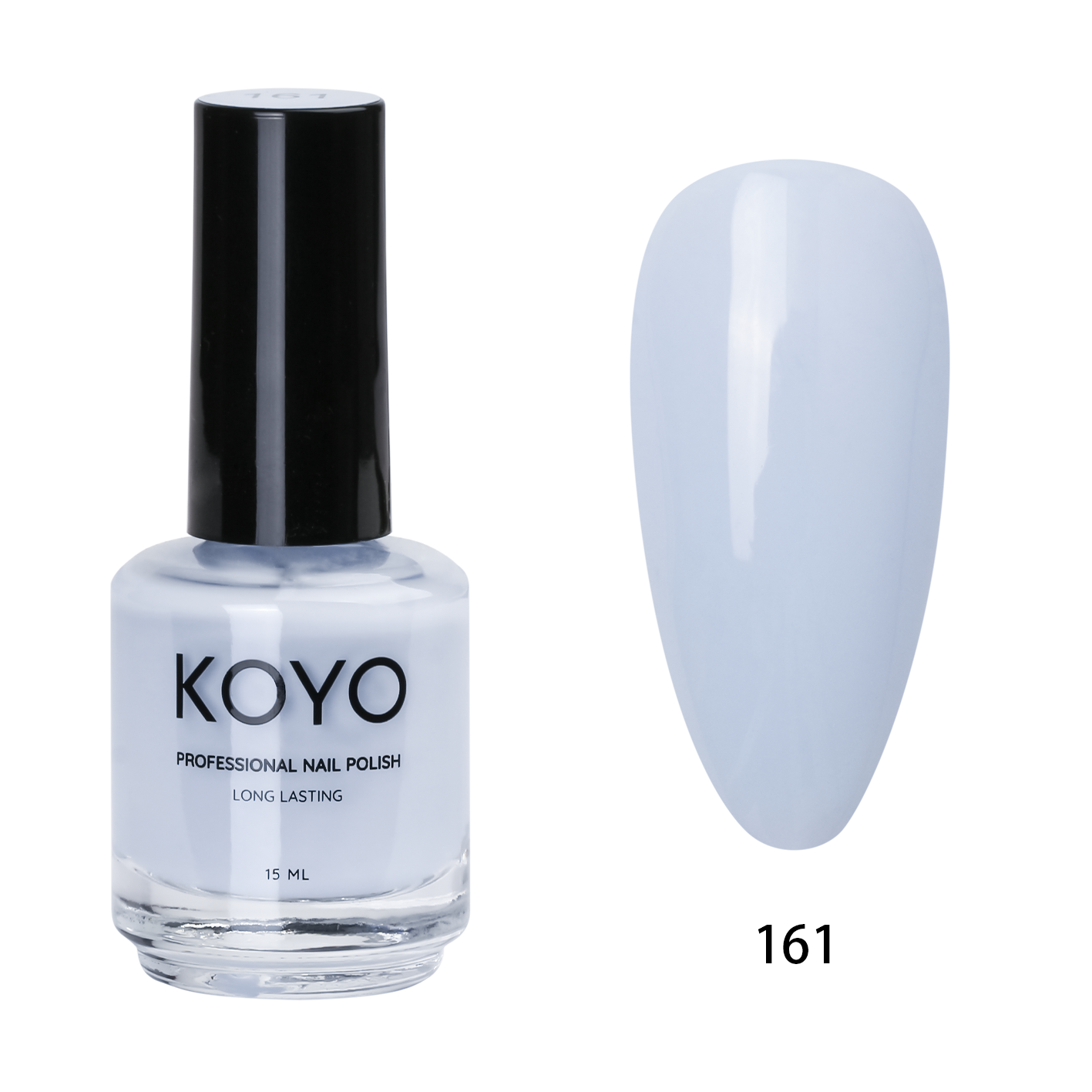לק ג'ל מקצועי KOYO קויו 15 מ"ל גוון 161 בכיסוי מושלם
