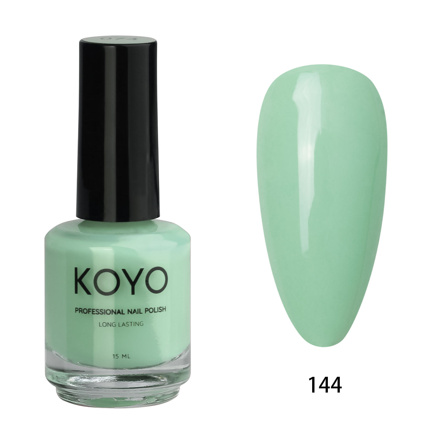 לק ג'ל מקצועי KOYO קויו 15 מ"ל גוון 144 בכיסוי מושלם