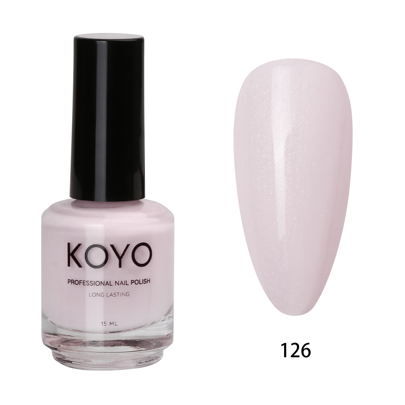לק ג'ל מקצועי KOYO קויו 15 מ"ל גוון 126 בכיסוי מושלם