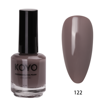 לק ג'ל מקצועי KOYO קויו 15 מ"ל גוון 122 בכיסוי מושלם