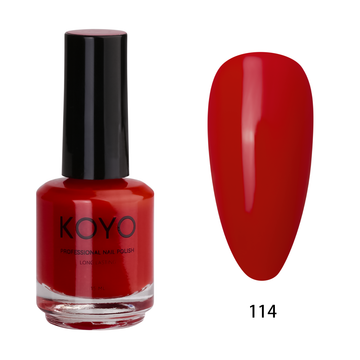לק ג'ל מקצועי KOYO קויו 15 מ"ל גוון 114 בכיסוי מושלם