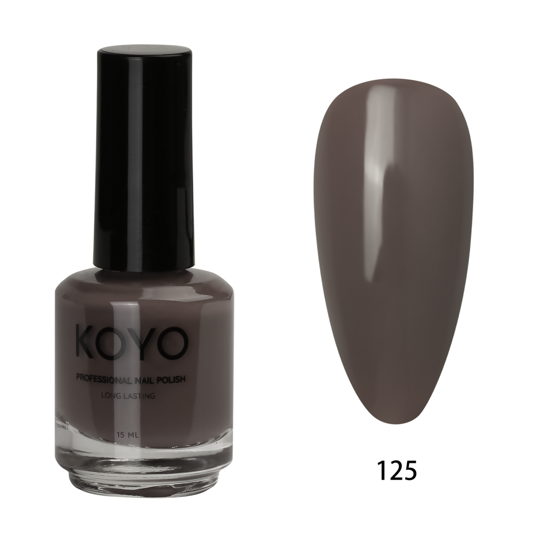 לק ג'ל מקצועי KOYO קויו 15 מ"ל גוון 125 בכיסוי מושלם