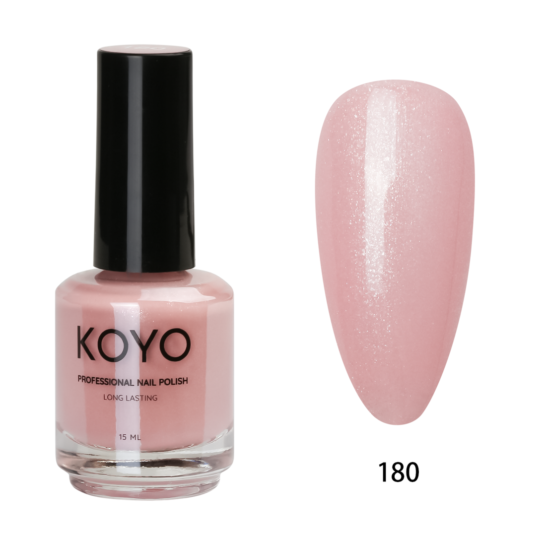 לק ג'ל מקצועי KOYO קויו 15 מ"ל גוון 180 בכיסוי מושלם