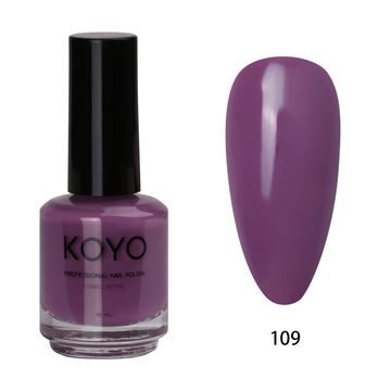 לק ג'ל מקצועי KOYO קויו 15 מ"ל גוון 109 בכיסוי מושלם