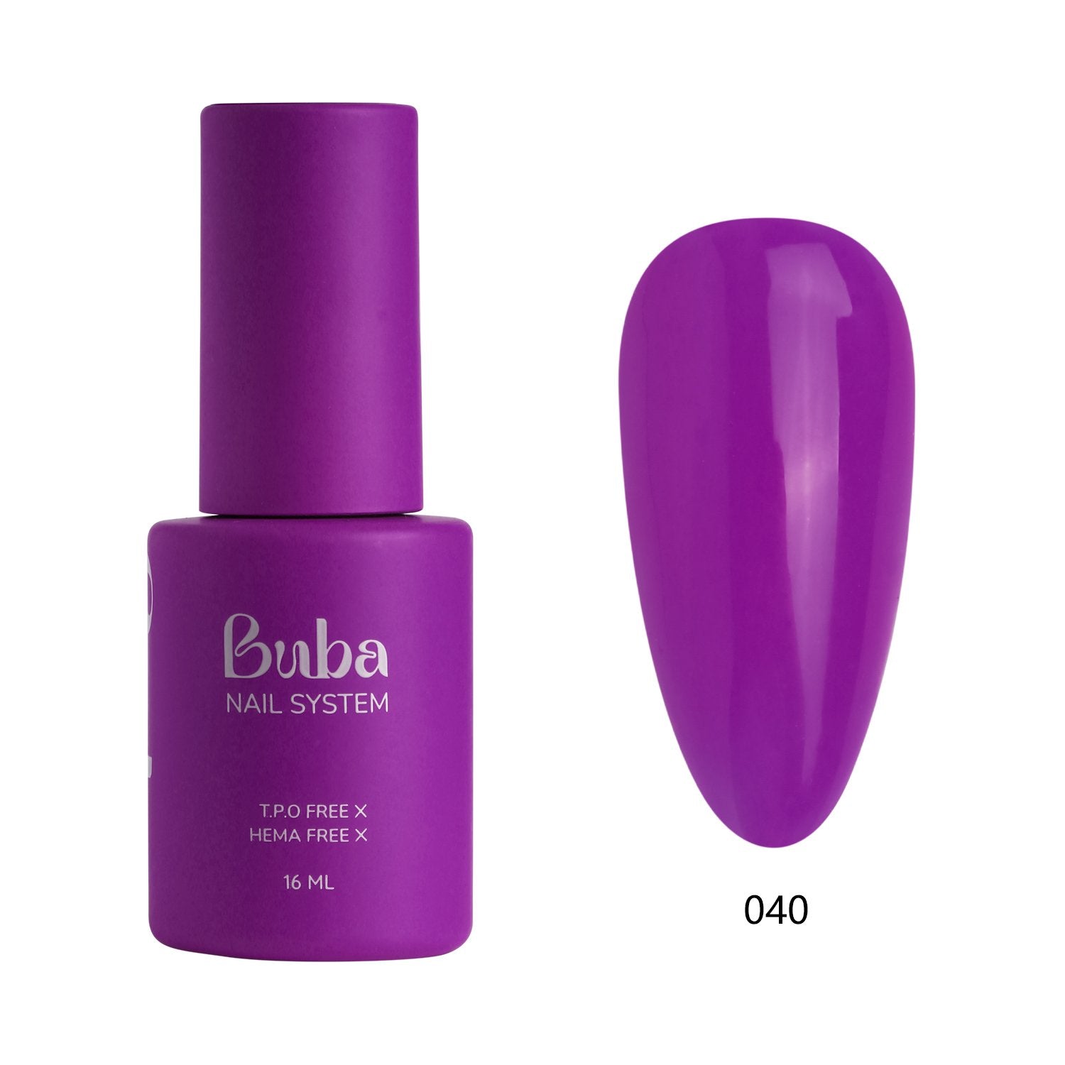 לק ג'ל בובה Buba HEMA FREE גוון 040 היפואלרגני לכיסוי מושלם