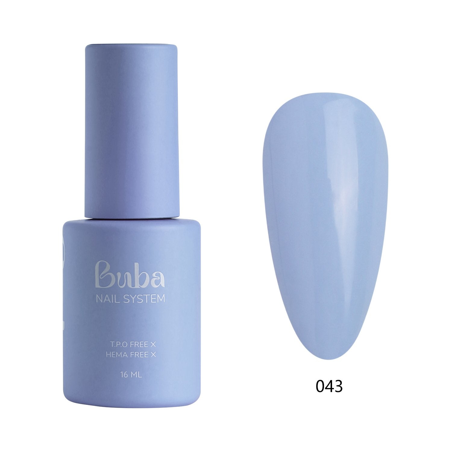 לק ג'ל בובה Buba HEMA FREE גוון 043 היפואלרגני לכיסוי מושלם