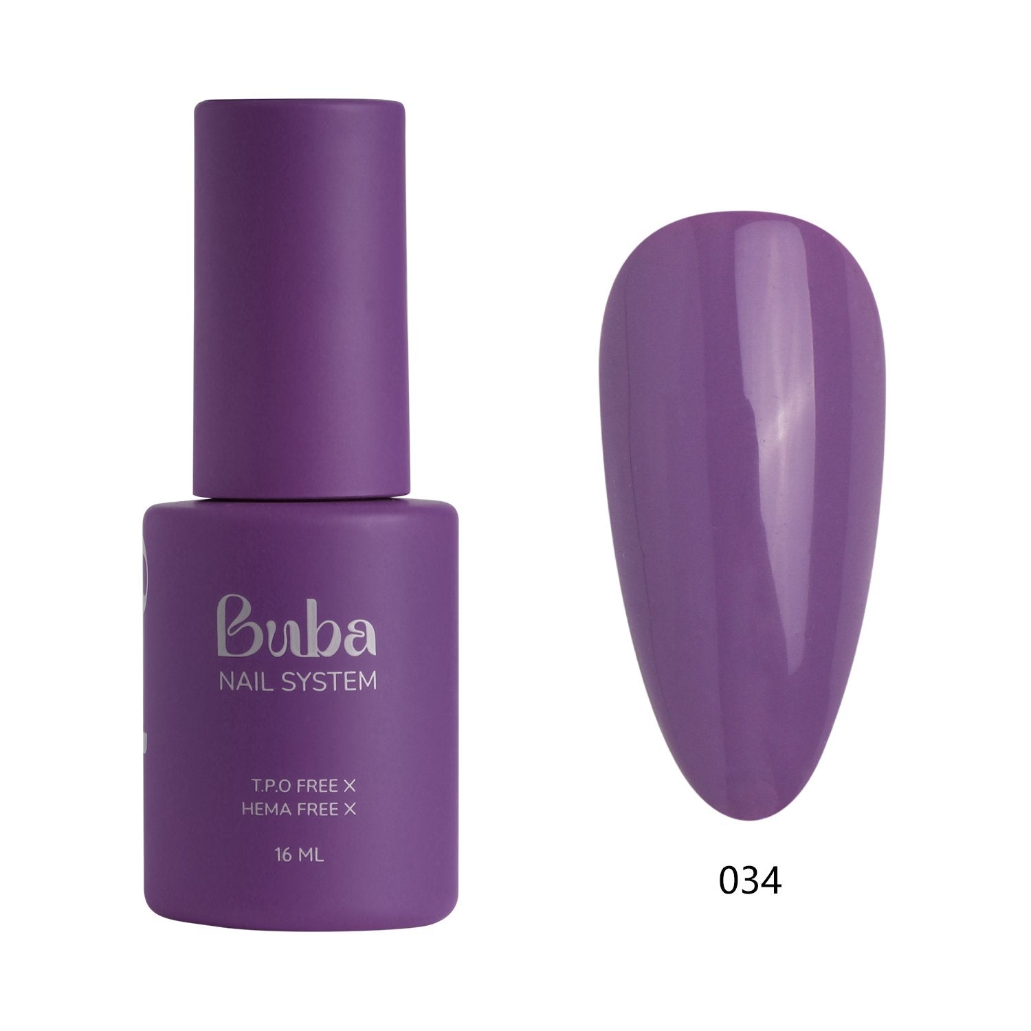 לק ג'ל בובה Buba HEMA FREE גוון 034 היפואלרגני לכיסוי מושלם