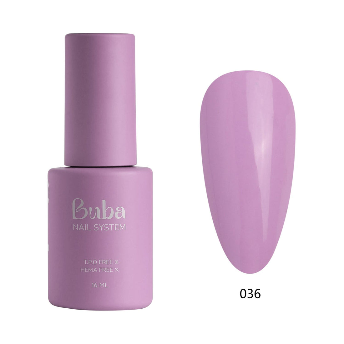לק ג'ל בובה Buba HEMA FREE גוון 036 היפואלרגני לכיסוי מושלם