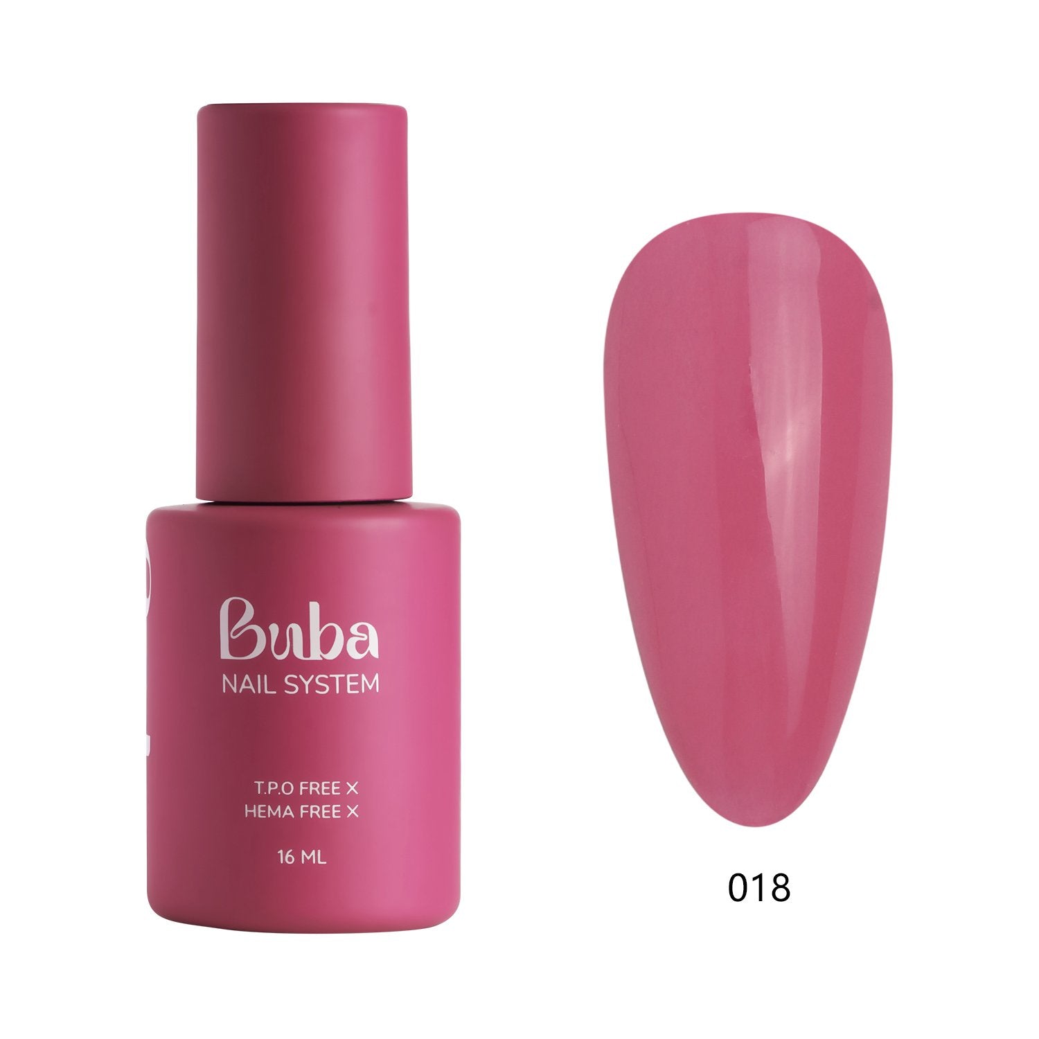 לק ג'ל בובה Buba HEMA FREE גוון 018 היפואלרגני לכיסוי מושלם