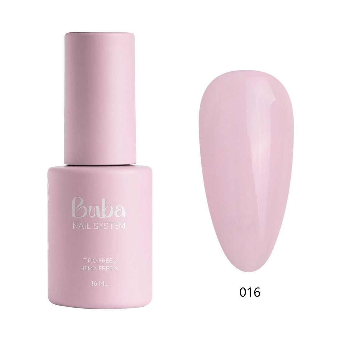 לק ג'ל בובה Buba HEMA FREE גוון 016 היפואלרגני לכיסוי מושלם