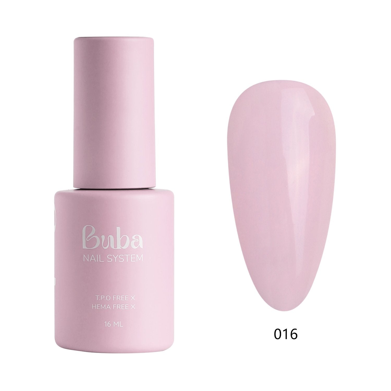 לק ג'ל בובה Buba HEMA FREE גוון 016 היפואלרגני לכיסוי מושלם