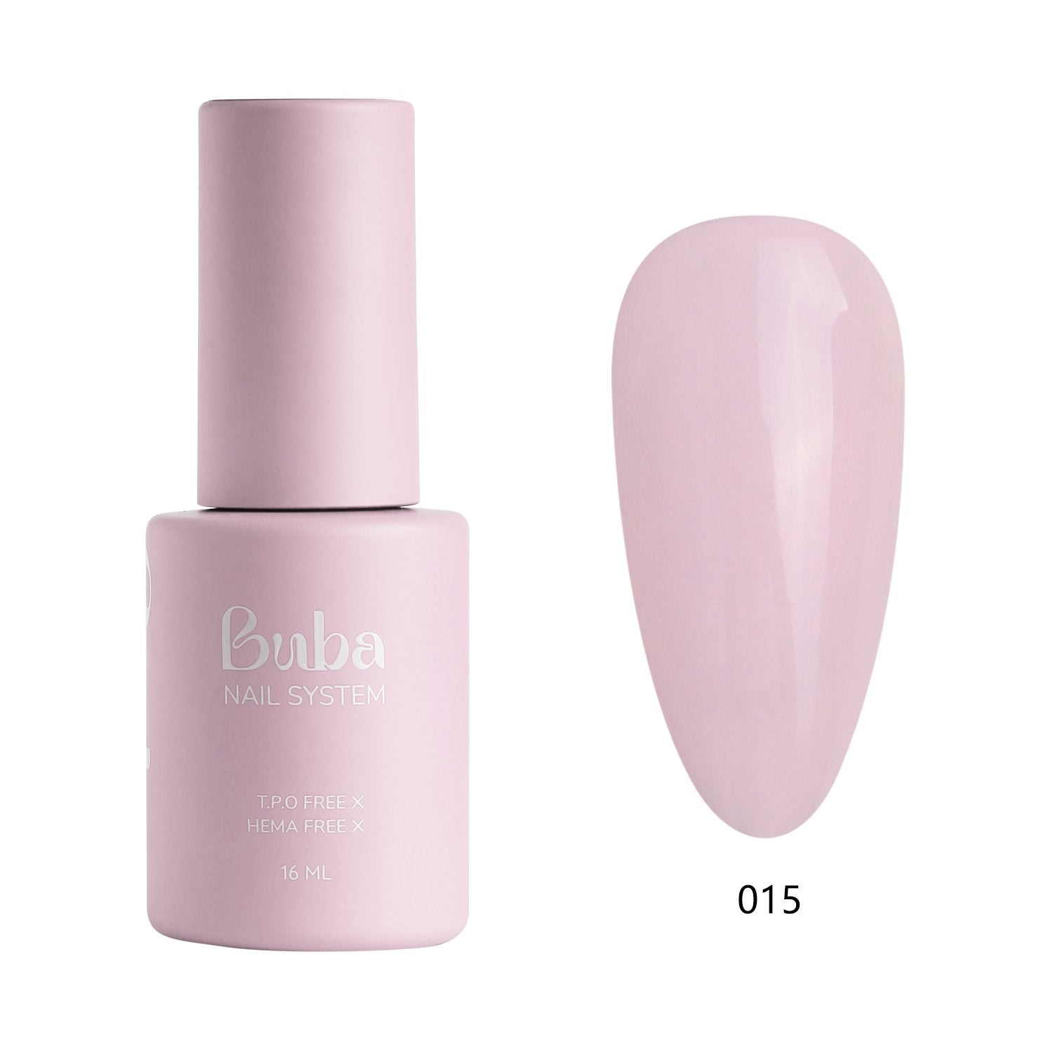 לק ג'ל בובה Buba HEMA FREE גוון 015 היפואלרגני לכיסוי מושלם