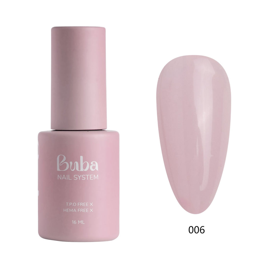 לק ג'ל בובה Buba HEMA FREE גוון 006 היפואלרגני לכיסוי מושלם