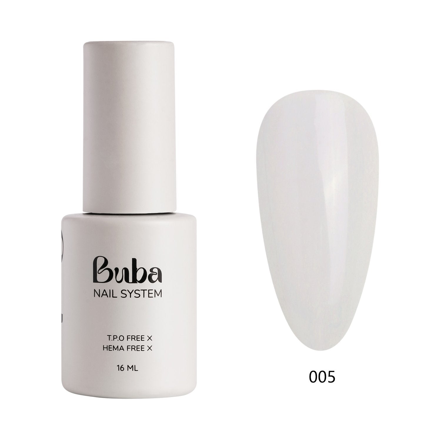 לק ג'ל בובה Buba HEMA FREE גוון 005 היפואלרגני לכיסוי מושלם