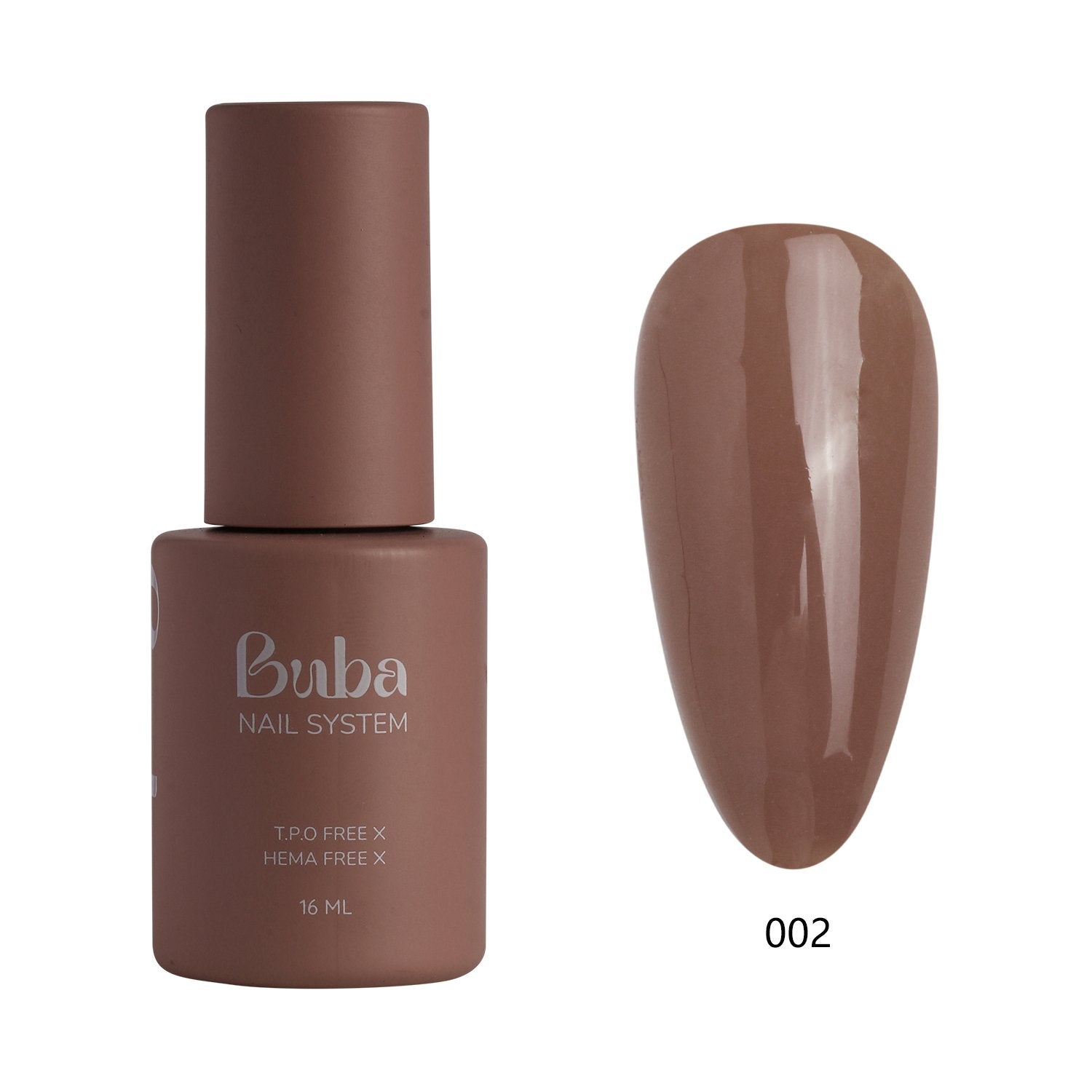 לק ג'ל בובה Buba HEMA FREE גוון 002 היפואלרגני לכיסוי מושלם