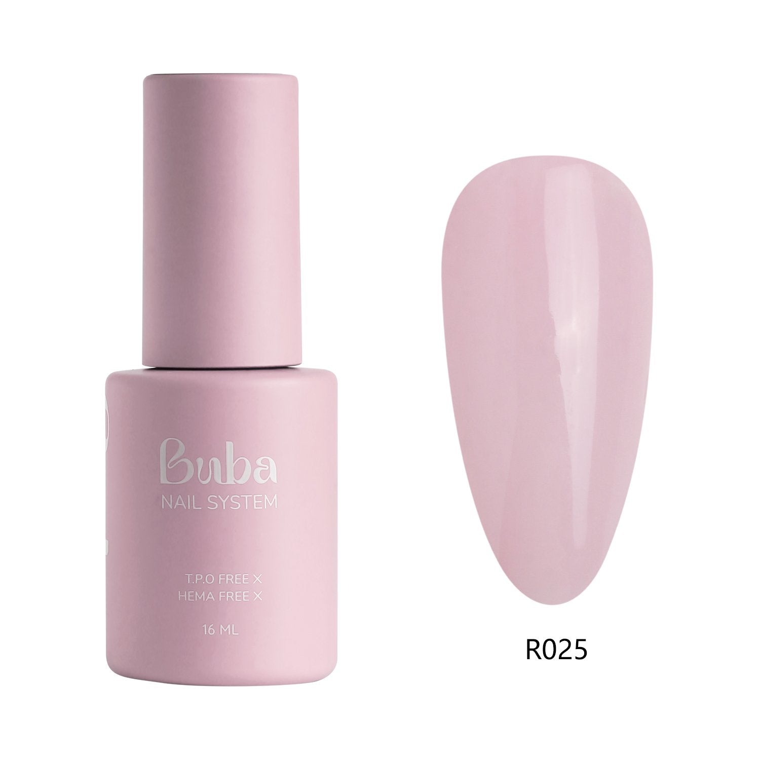 ראבר בייס בובה Buba HEMA FREE גוון R025 לחיזוק הציפורן ומבנה אנטומי