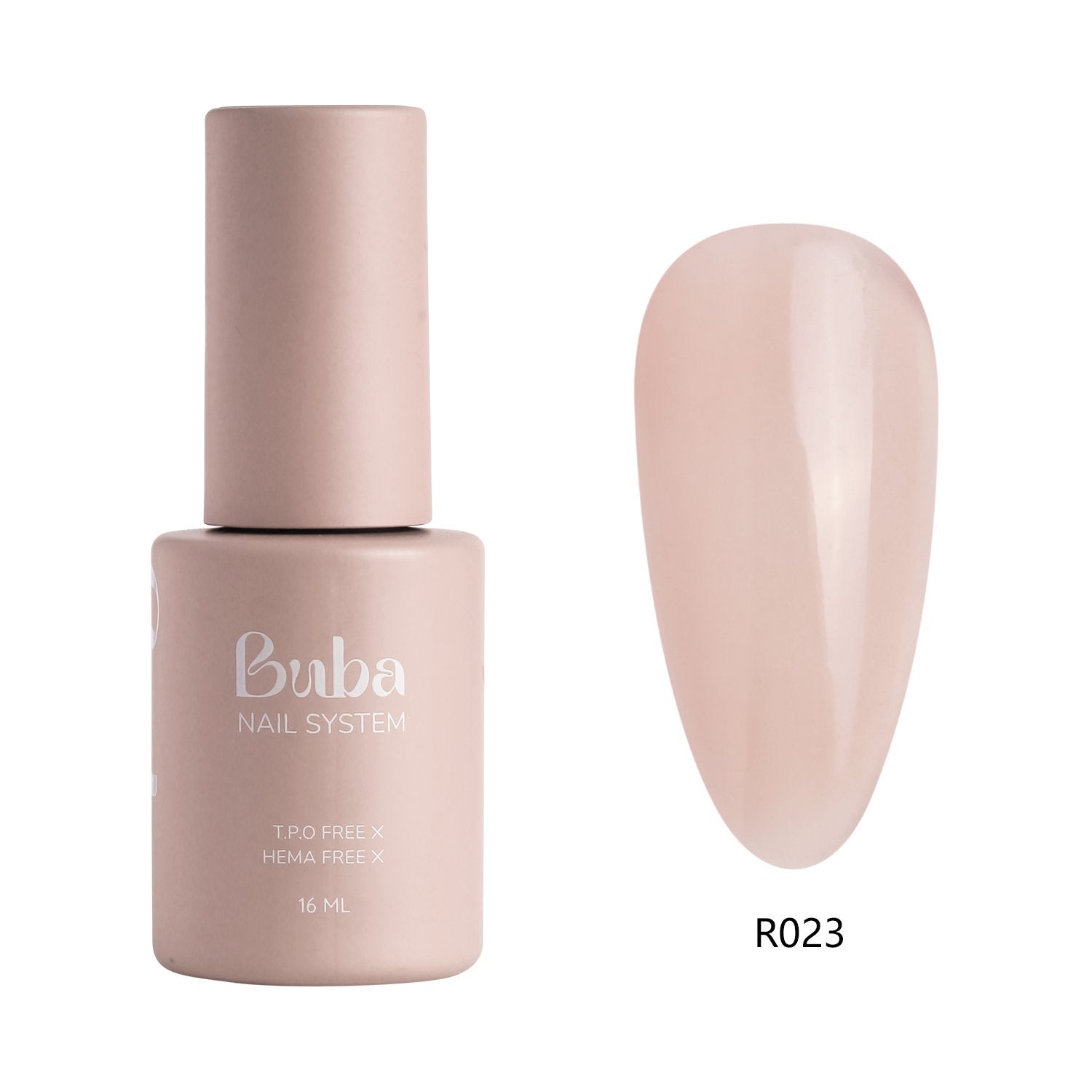 ראבר בייס בובה Buba HEMA FREE גוון R023 לחיזוק הציפורן ומבנה אנטומי