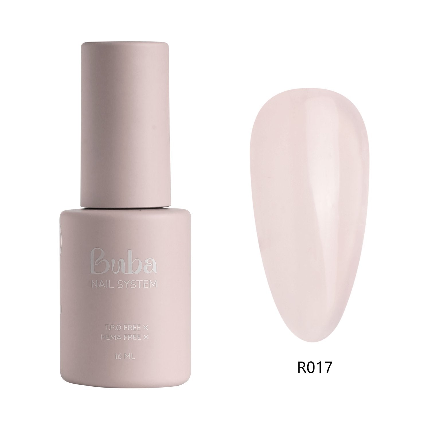 ראבר בייס בובה Buba HEMA FREE גוון R017 לחיזוק הציפורן ומבנה אנטומי
