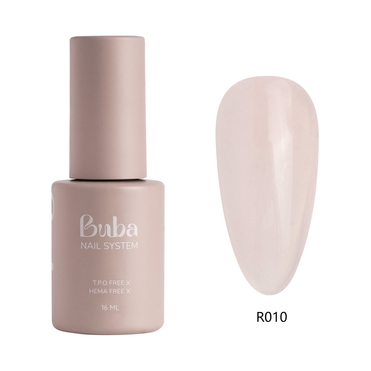 ראבר בייס בובה Buba HEMA FREE גוון R010 לחיזוק הציפורן ומבנה אנטומי