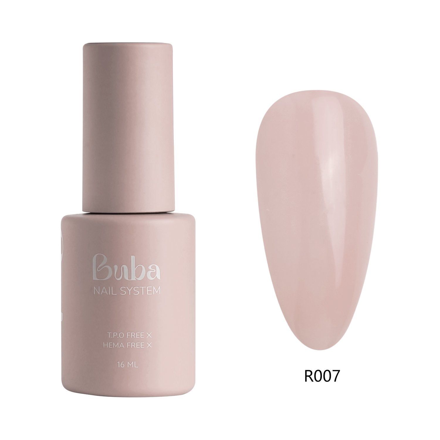 ראבר בייס בובה Buba HEMA FREE גוון R007 לחיזוק הציפורן ומבנה אנטומי