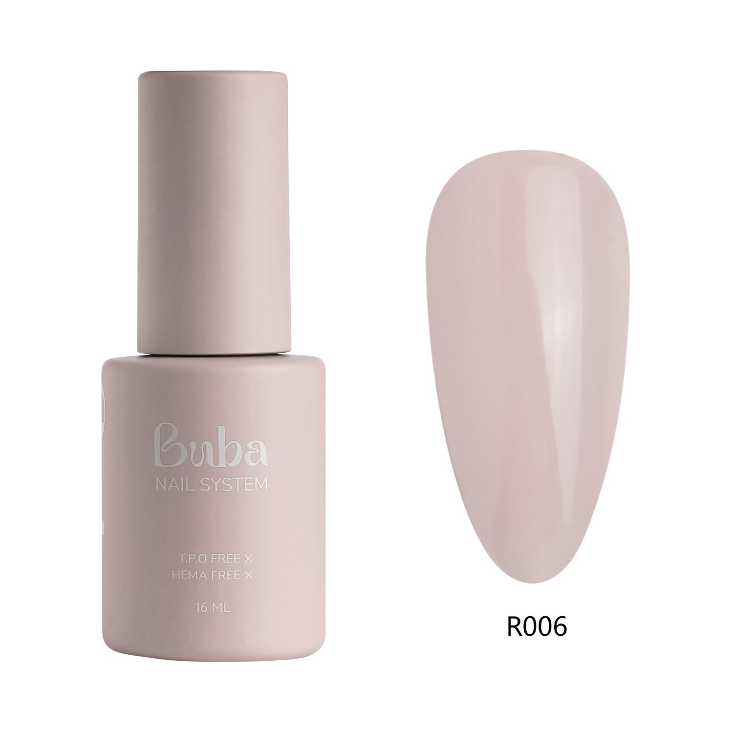 ראבר בייס בובה Buba HEMA FREE גוון R006 לחיזוק הציפורן ומבנה אנטומי