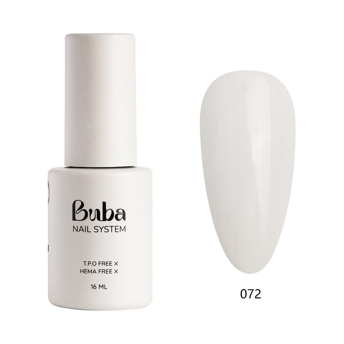 לק ג'ל בובה Buba HEMA FREE גוון 072 היפואלרגני לכיסוי מושלם