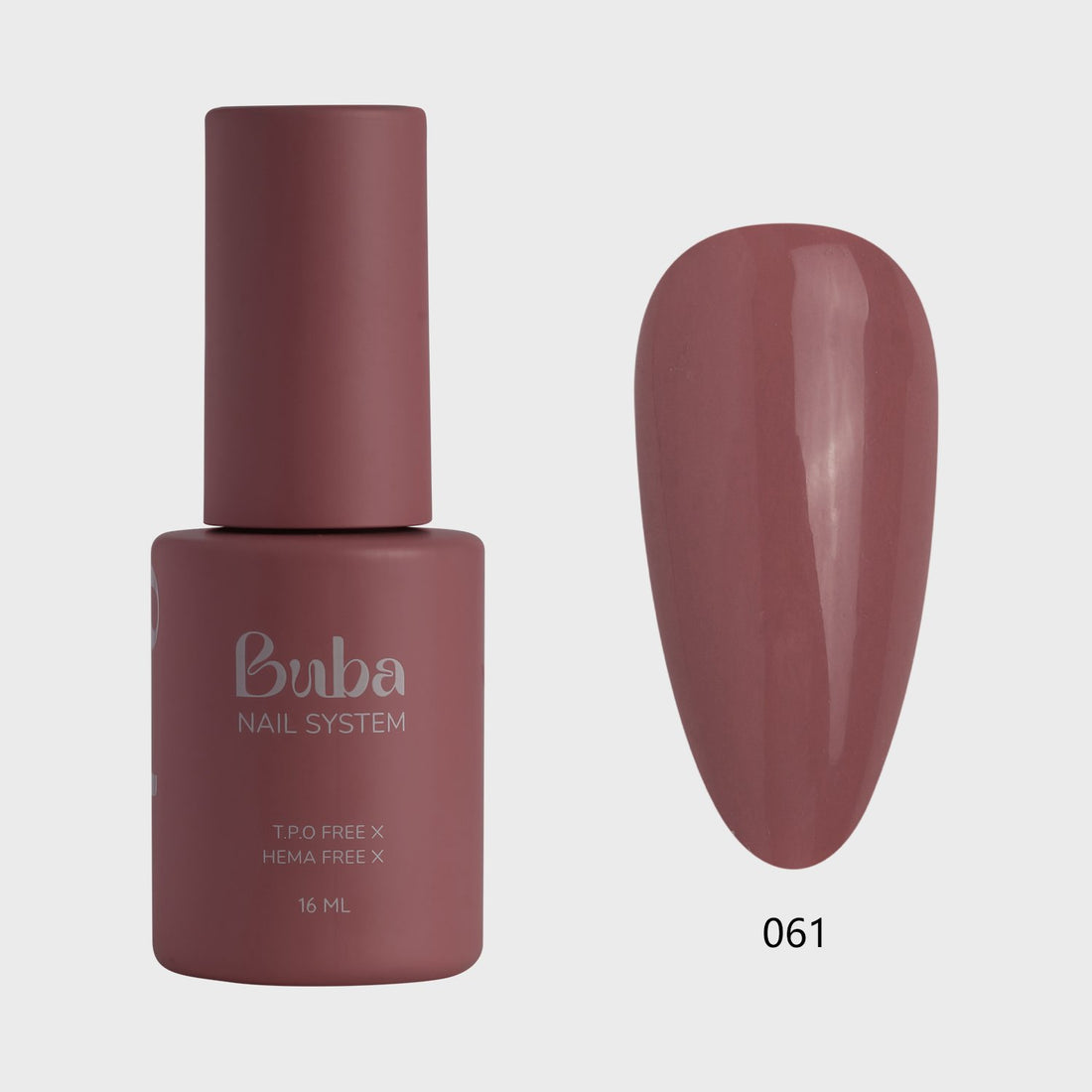 לק ג'ל בובה Buba HEMA FREE גוון 061 היפואלרגני לכיסוי מושלם
