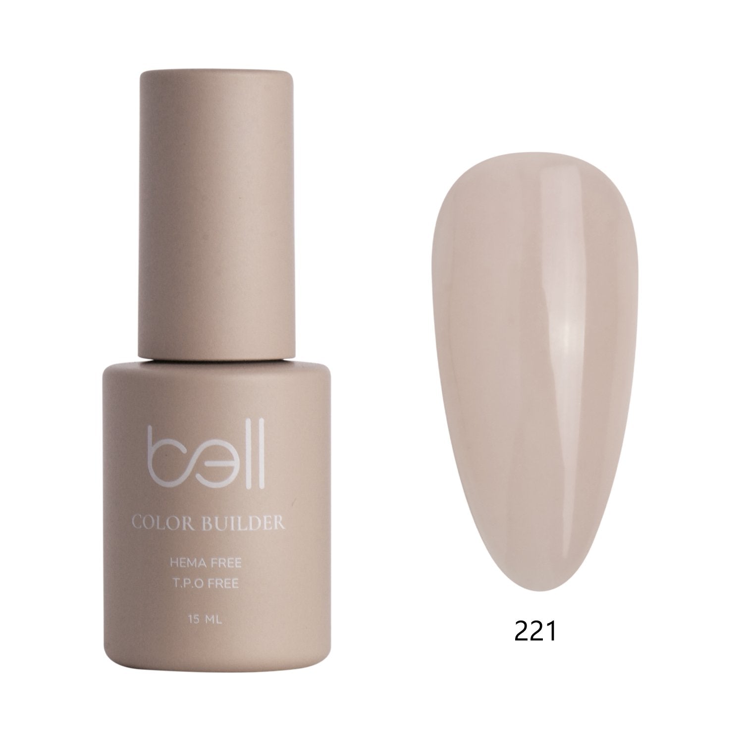 Bell בילדר ג'ל ללא EMA וללא TPO 221 מוצר מקצועי למניקור וחיזוק הציפורן