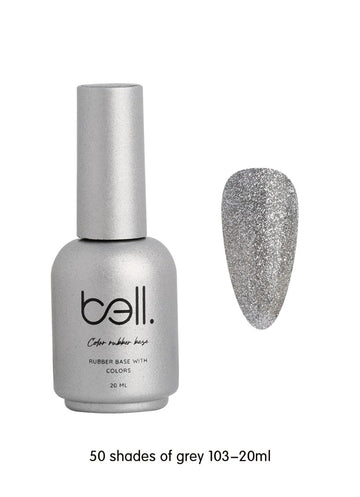 לק ג'ל מקצועי Bell בל 20 מ"ל גוון 103 - bell גוון 103 20 מ"ל 50 Shades of Grey בל