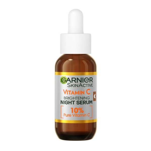 Garnier, Vitamin C, Night Serum, Pure Vitamin C 10%, Hyaluronic Acid, Pigmentation, Glow, Skincare, Vegan, גרנייה, סרום לילה, ויטמין C, פיגמנטציה, הבהרת עור