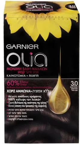 בושם גרנייה אוליה צבע שיער קבוע ללא אמוניה 60 מ"ל |  מבית גרנייה | Garnier - מקורי ב-Cosmetix
