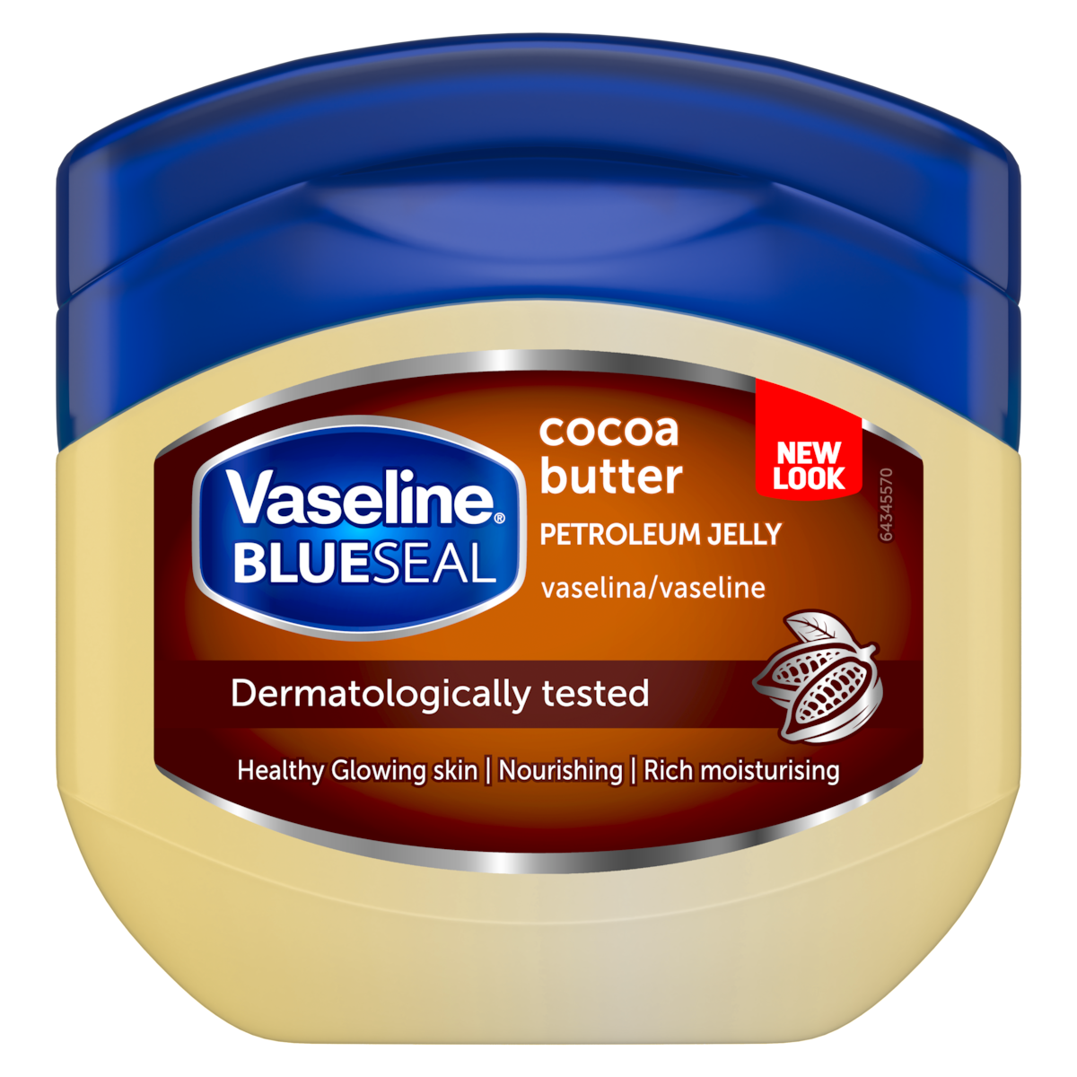 Vaseline | וזלין - Blue Seal | חמאת קקאו - פטרוליום ג'לי להזנה עמוקה וזוהר (100 מ"ל)