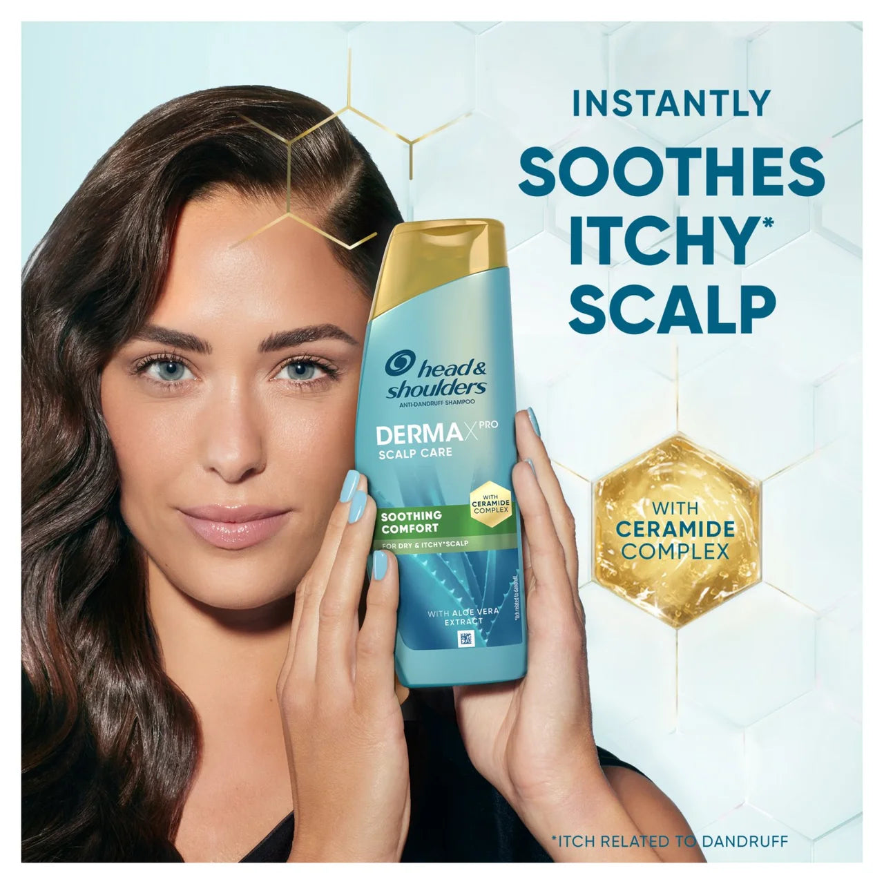 Head & Shoulders | הד אנד שולדרס - DERMA X PRO | שמפו לטיפול בקרקפת יבשה והרגעה (300 מ"ל)