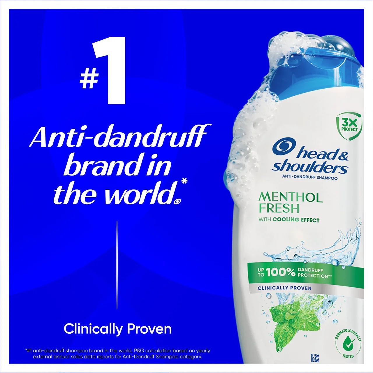 Head & Shoulders | הד אנד שולדרס - Menthol | שמפו למניעת קשקשים במנטול מרענן (625 מ"ל)