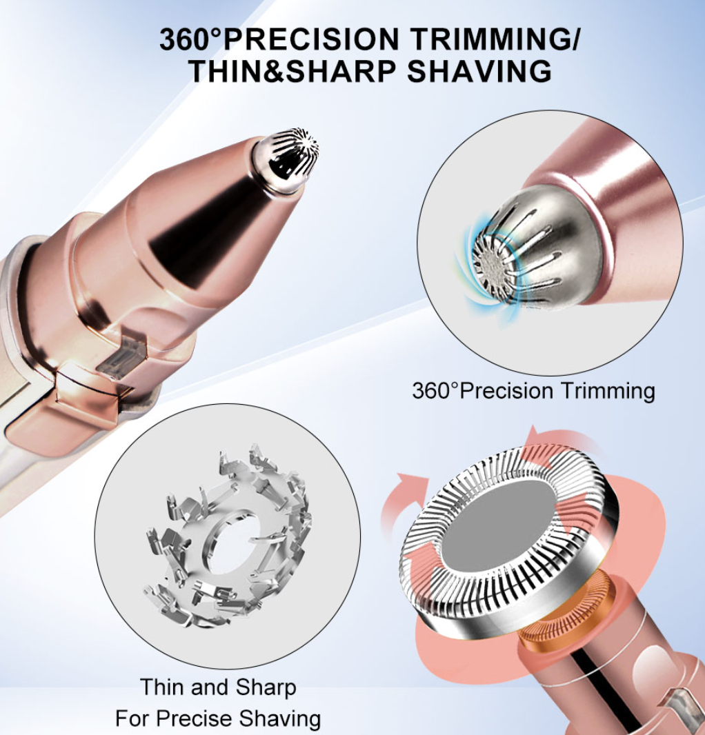 מסדר גבות ומסיר שיער פנים חשמלי 2 ב-1 נטען USB | SOLIMPIA HT-668