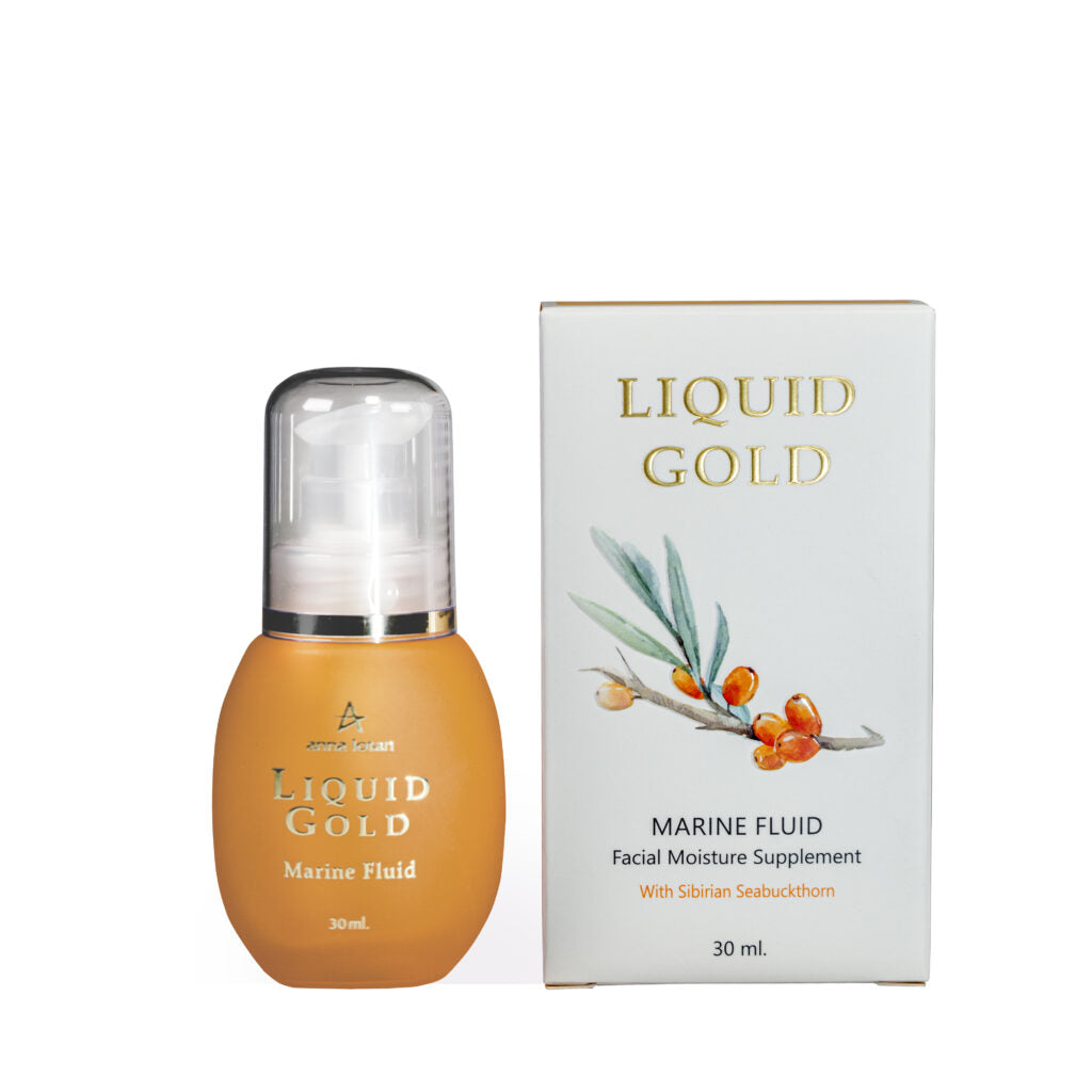 אנה לוטן Liquid Gold מארין פלואיד (Marine Fluid) סרום לחות קליל ומרענן המועשר באובליפיחה ואצות ים 30 מ"ל
