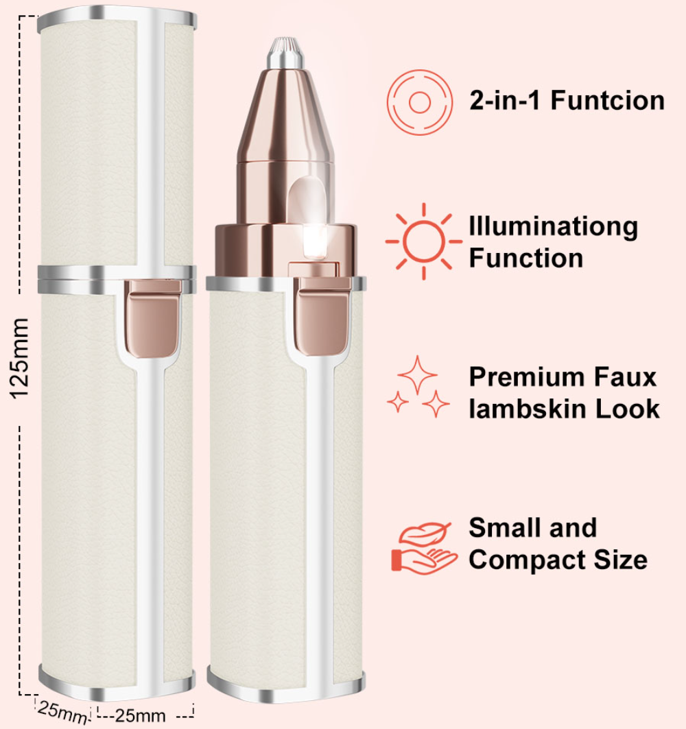 מסדר גבות ומסיר שיער פנים חשמלי 2 ב-1 נטען USB | SOLIMPIA HT-668