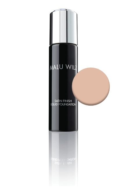 Malu Wilz Satin Finish Liquid Foundation for 24-hour long wear and flawless silky skin 30ml
