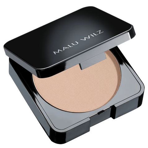 Malu Wilz Compact Powder 11g professional pressed finishing powder with mirror and sponge for a matte natural look