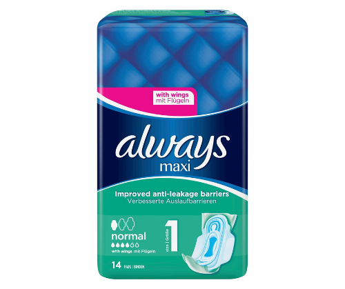 אולוייז מקסי נורמל - תחבושות הגייניות עם הגנה ונוחות