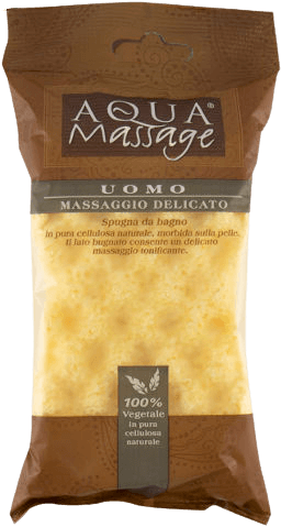 אקווה מסאז' | AQUA Massage - ספוג אמבט טבעי לגברים 1 יחידה