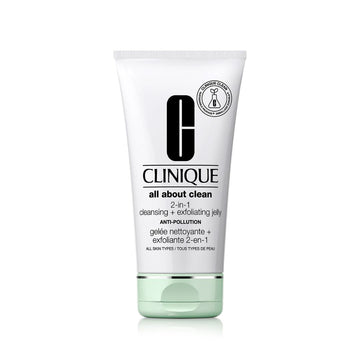 ג'ל ניקוי ופילינג קליניק 2 ב-1 אנטי פולושן - Clinique 2-in-1 Cleansing + Exfoliating Jelly