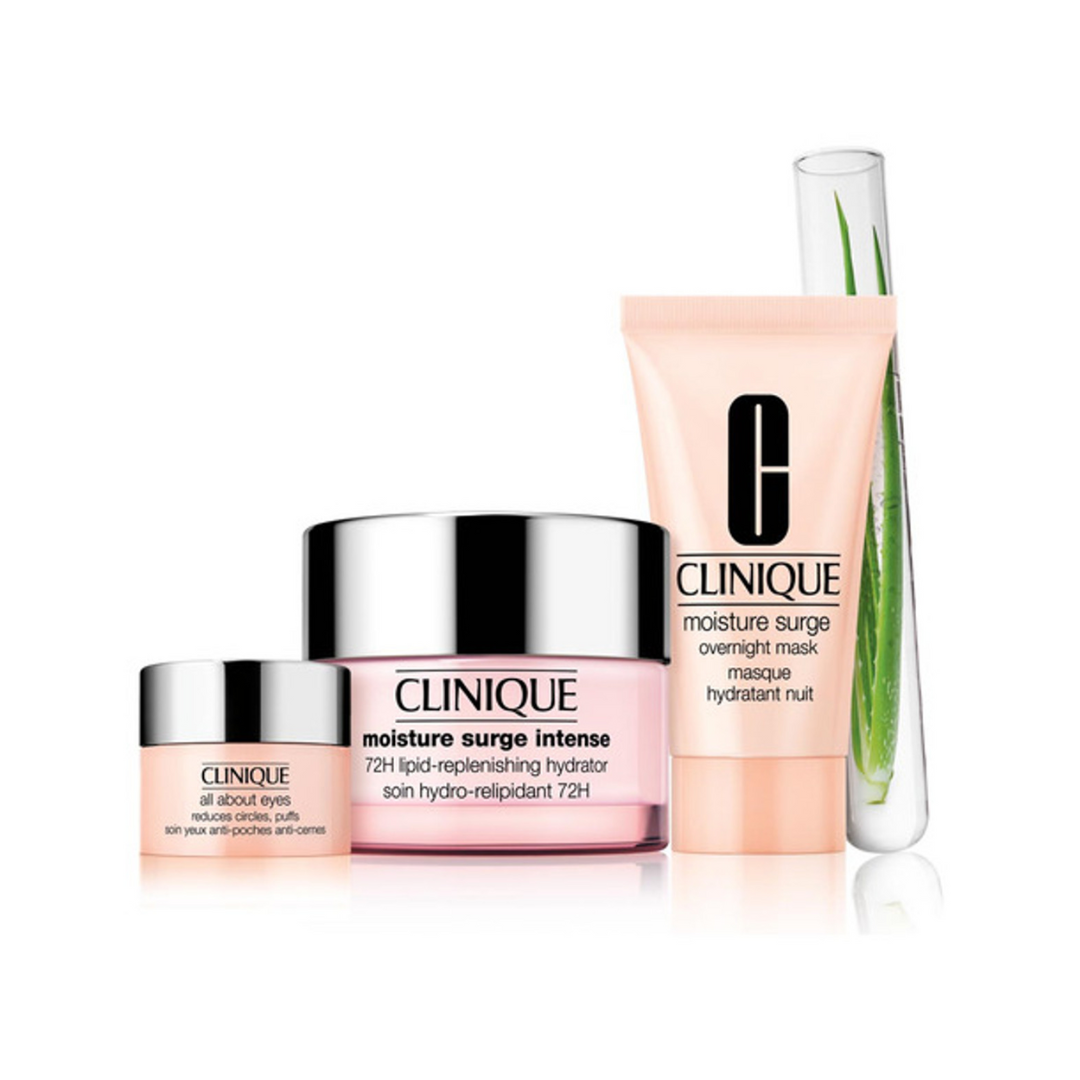 Clinique Hydrate & Glow Intense Set - מארז שלישיית מוצרים ללחות עמוקה, הזנה וזוהר