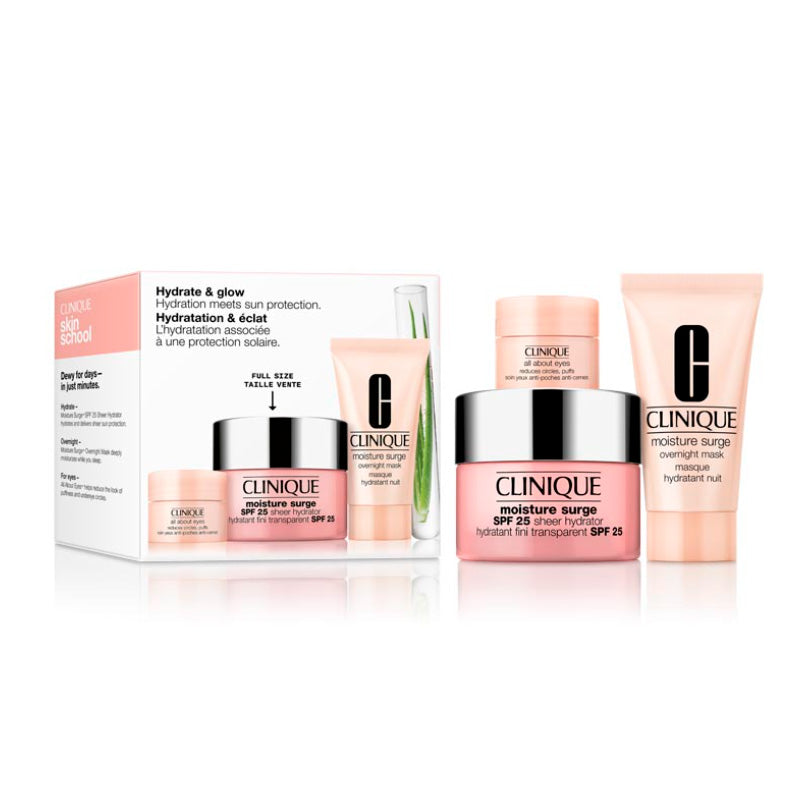 Clinique Moisture Surge™ SPF 25 Essentials Set - מארז הגנה, לחות ושיקום למראה זוהר