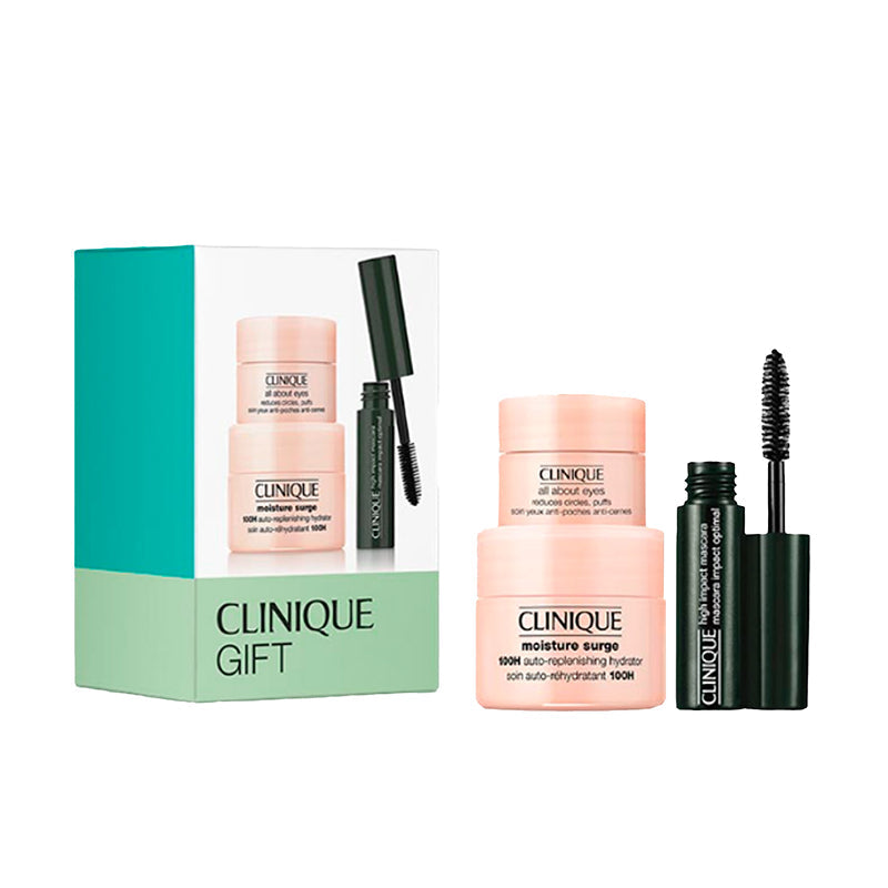 מארז מתנה קליניק MUST-HAVES הכולל קרם לחות מויסטר סרג', קרם עיניים ומסקרה - Clinique Gift Set