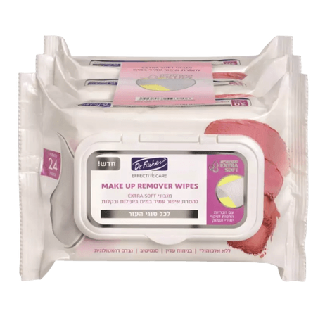 מגבוני EXTRA SOFT להסרת איפור עמיד במים - 90 יחידות | ד"ר פישר | Dr. Fischer.