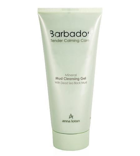 אנה לוטן Barbados ג'ל ניקוי מטהר עם בוץ שחור מים המלח לטיפול בסבוריאה, אדמומיות ואיזון עור שמן 200 מ"ל