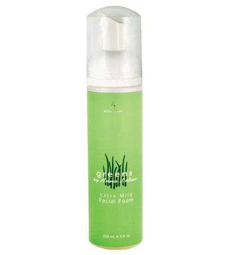 אנה לוטן Greens קצף ניקוי פנים עדין במיוחד (Facial Foam Extra Mild) ללא סולפטים לניקוי יסודי ורך באריזה מקצועית 200 מ"ל