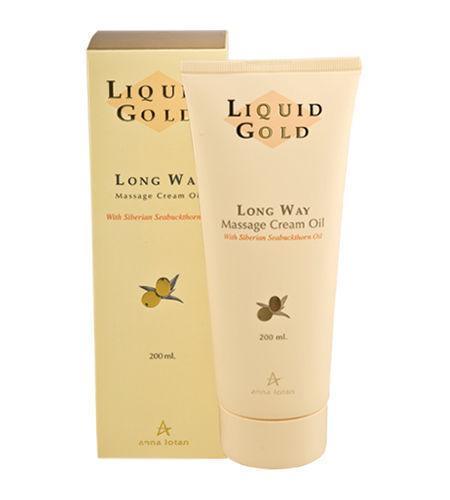 אנה לוטן Liquid Gold קרם שמן לעיסוי (Massage Cream Oil) במרקם דבש ההופך לשמן להזנה וריכוך עור יבש ובוגר 200 מ"ל